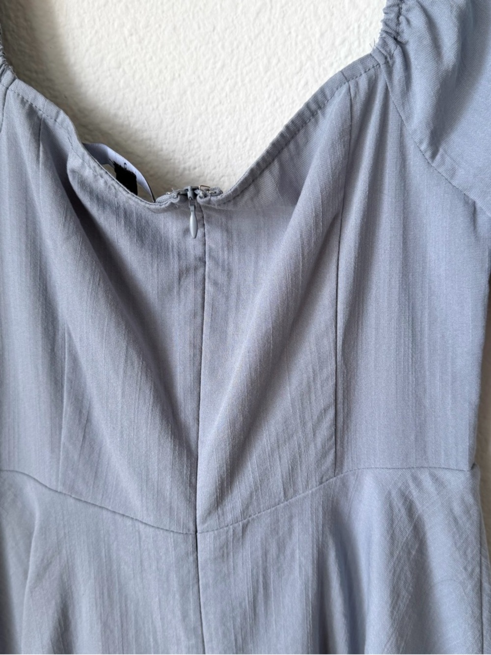 Lulus Women Dusty Blue Puff Sleeve Mini Dress Size S Small Boho Romantic Cottage - Picture 11 of 16